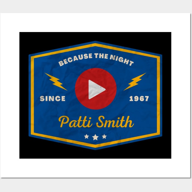 Patti Smith // Play Button Wall Art by Blue betta